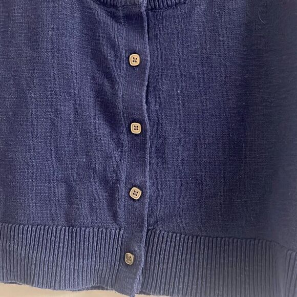 ✨Madewell Linden Scoop Sweater Dark Baltic Sz Medium Tee✨ - Picture 9 of 9